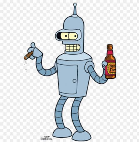 Bender - Robot In Futurama PNG Graphic Isolated With Clarity