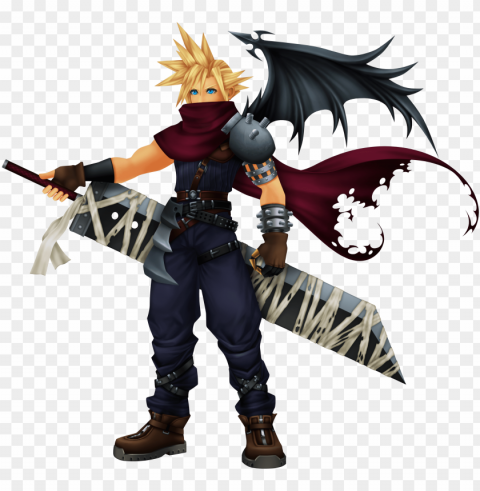 best and worst videogame character redesigns - final fantasy cloud kingdom hearts PNG images with high transparency