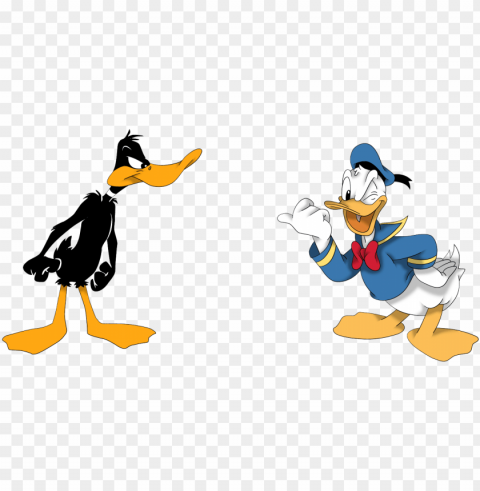best daffy duck woth donald - daffy duck and donald duck PNG with transparent overlay