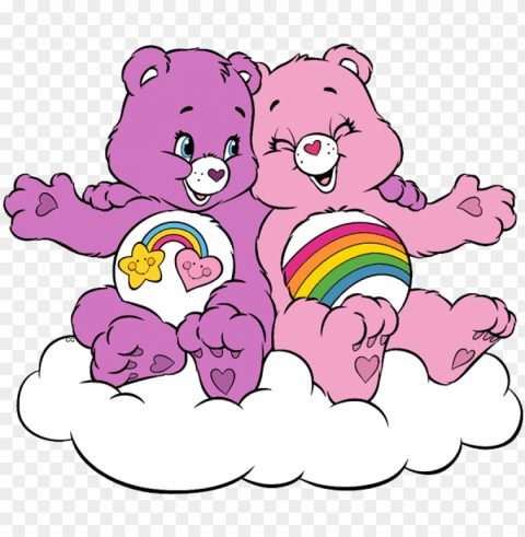 best friend clipart group clipart royalty free library - pink and purple care bear PNG transparent designs for projects