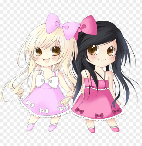 bestfriend drawing friendship quote transparent clipart - two anime girls best friends PNG images with no background free download