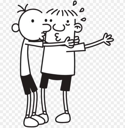better greg and rowley kiszing clipart - greg heffley and rowley jefferso PNG images without watermarks