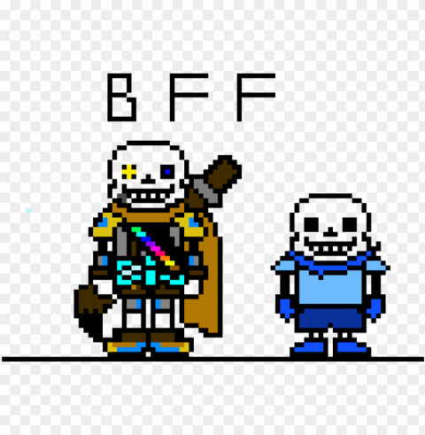 Bff - Minecraft Undertale Ink Sans Pixel Art PNG File With No Watermark