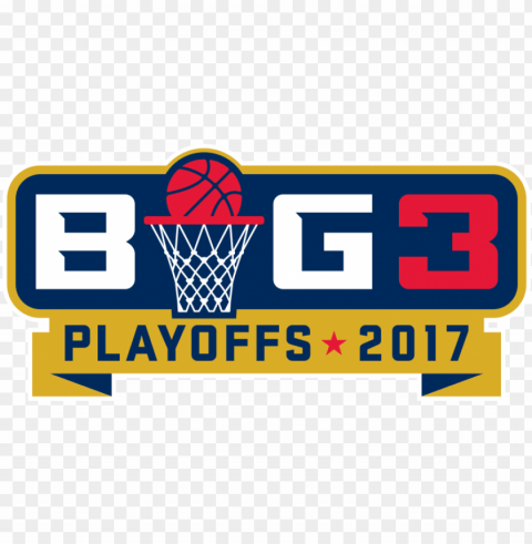 big 3 basketball logo PNG with Isolated Object and Transparency