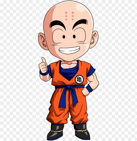 Big Head Krillin - Dragon Ball Chibi Krilli PNG With Transparent Bg