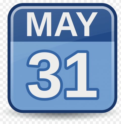 big image - icon calendar 31 may Clear Background PNG Isolated Design Element