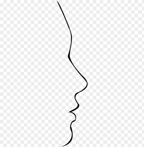 big image - male face profile outline clipart PNG for social media