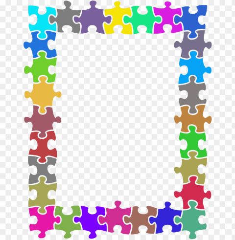 big image - transparent puzzle piece border Isolated Illustration with Clear Background PNG