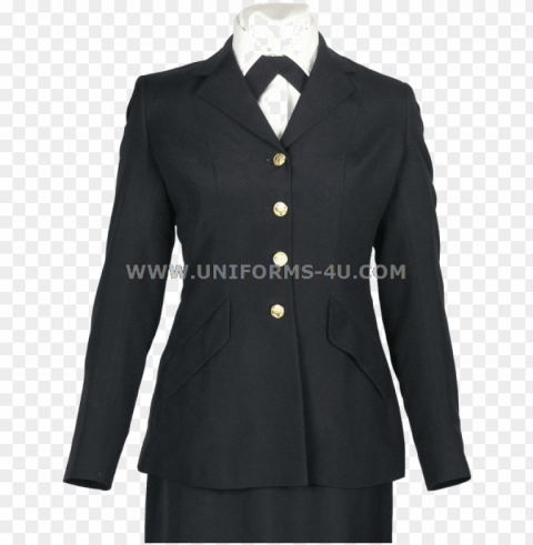 big u us army female dress blue jacket 20776 - hat Clean Background Isolated PNG Character