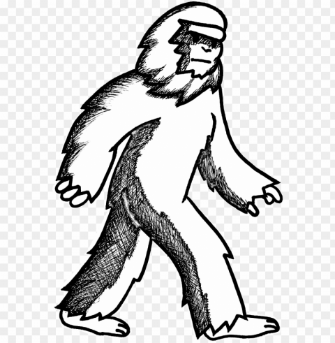bigfoot research club looking for clues - easy bigfoot drawi Free PNG images with alpha channel