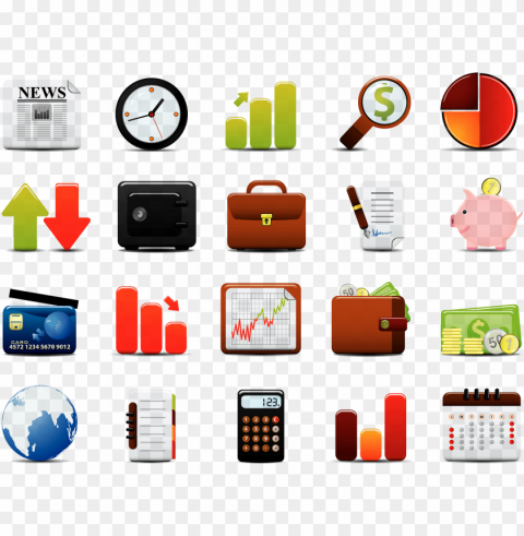 bigstock finance icon set - finance ico Transparent PNG graphics archive