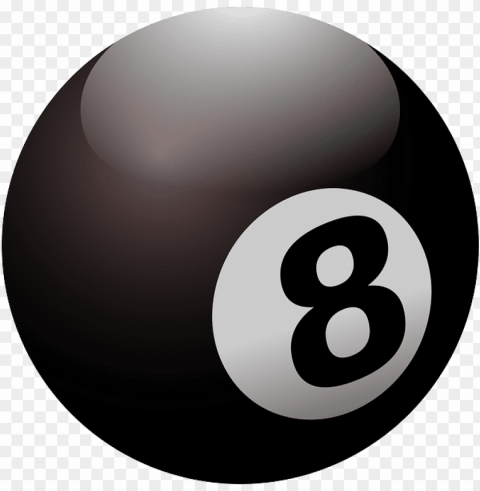 billiard ball black ball eight round black - bola de billar Free PNG transparent images