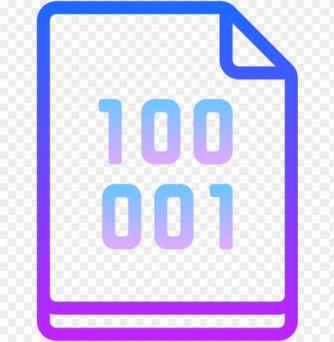 binary file icon - export to pdf icon Transparent Background Isolation in HighQuality PNG