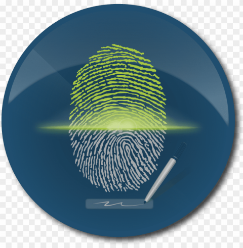 biometric validation - circle Transparent Background Isolated PNG Icon