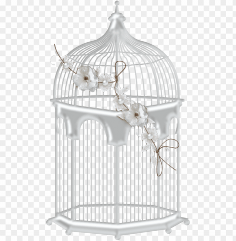 bird cage white Transparent PNG Isolated Object with Detail