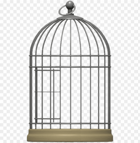 bird in the cage Transparent PNG Object with Isolation