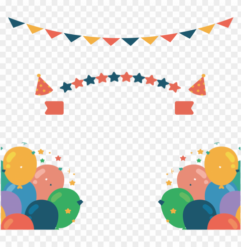 Birthday Banner Vector Transparent Background Isolation In PNG Image