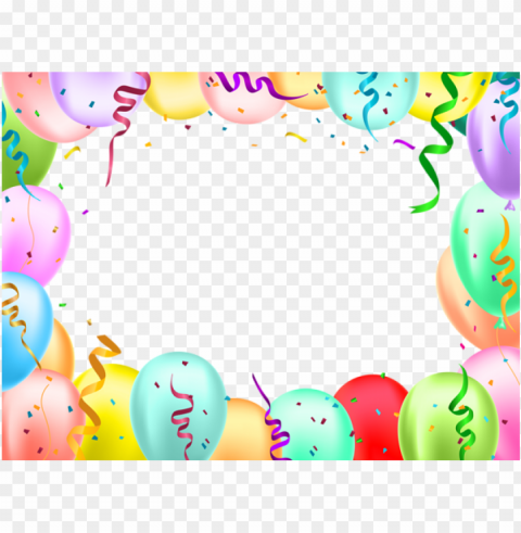 birthday border with balloons image - birthday borders clipart Transparent PNG pictures complete compilation