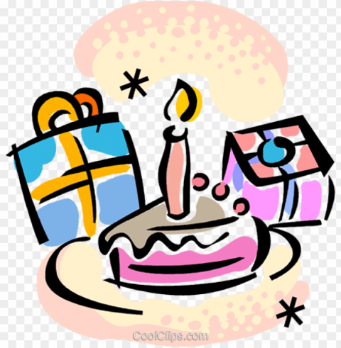 birthday cake and presents royalty free vector clip - happy birthday lovely mother in law Clean Background Isolated PNG Graphic Detail