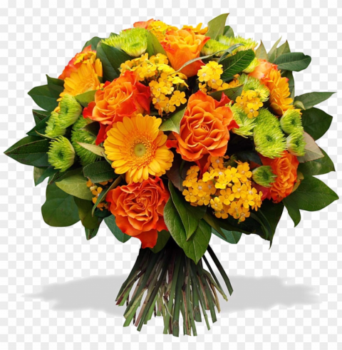 birthday flowers - bouquet orange Transparent PNG vectors PNG transparent with Clear Background ID 8b6e0e80