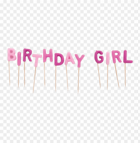 birthday girl candles PNG files with clear background variety