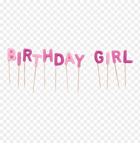 Birthday Girl Candles PNG Files With Clear Background Variety