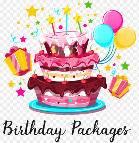 birthday party hawaii - cake happy birthday Isolated Artwork on Transparent PNG