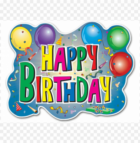 - birthday party supplies - happy birthday cut out Transparent background PNG stock