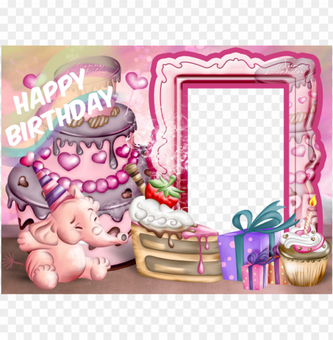 birthday photo frame Isolated Element with Transparent PNG Background PNG transparent with Clear Background ID b1824164