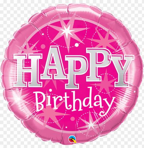 birthday pink sparkle 18r suprafoil - happy birthday pink balloons 80th PNG images with high-quality resolution