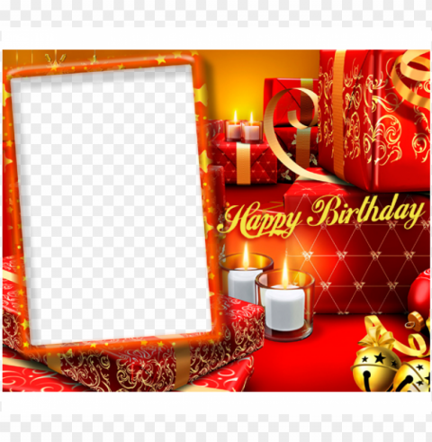 birthday's presents - happy birthday frame Isolated Character in Transparent Background PNG