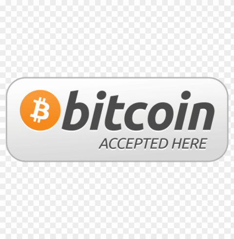 bitcoin accepted here button PNG graphics with transparent backdrop