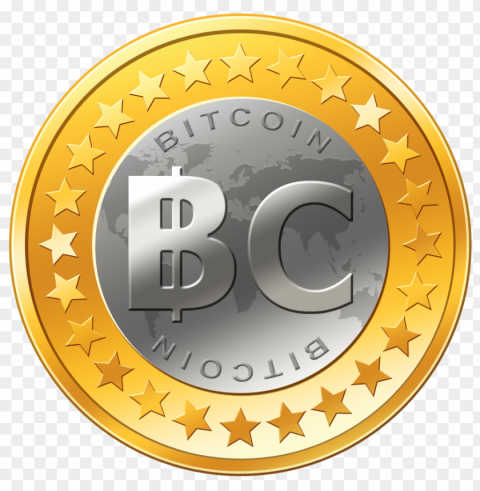 bitcoin logo design Isolated Character with Transparent Background PNG