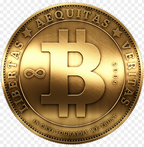 bitcoin logo Isolated Design Element in Transparent PNG