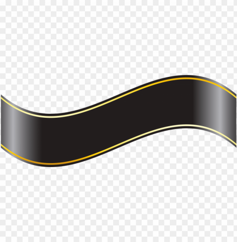 Black And Gold Ribbon PNG Clipart With Transparency