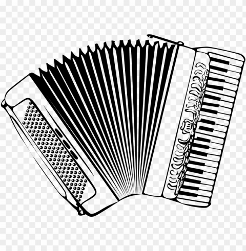 black and white accordion instrument vector clip art - accordio PNG images alpha transparency