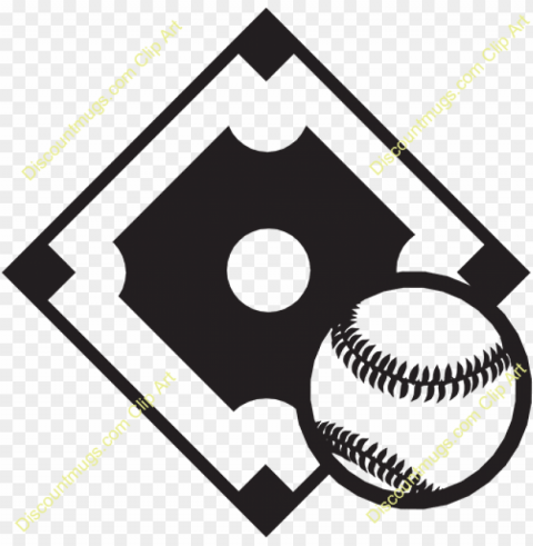 black and white baseball field clip art clipart baseball - baseball diamond clipart black and white PNG Isolated Subject on Transparent Background