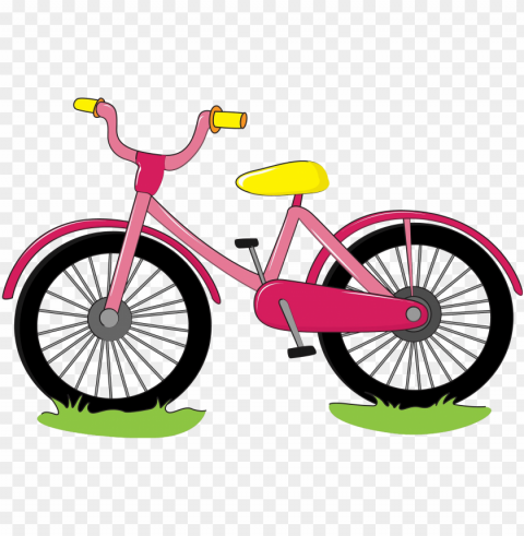black white cartoon drawing clip art bike - imagenes de bicicletas animadas PNG with Transparency and Isolation