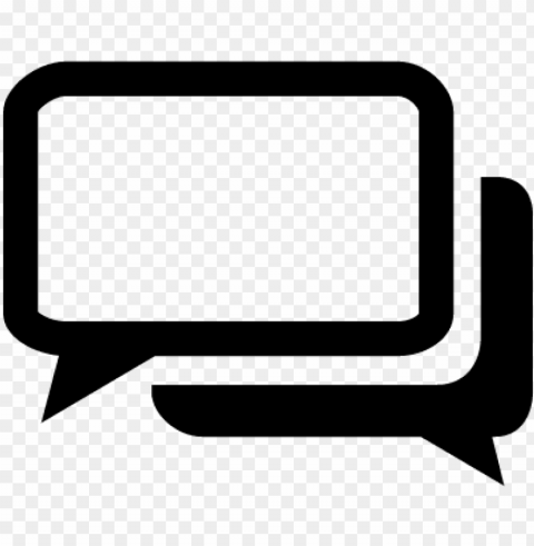 black and white chat bubbles vector - white chat icon Isolated Object on Transparent Background in PNG
