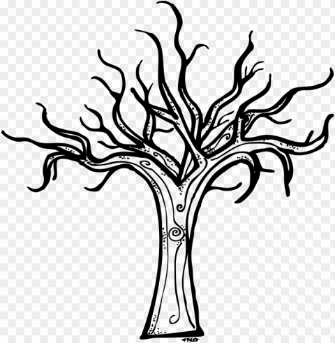 black and white dead tree clipart cliparts and others - halloween tree coloring page Transparent PNG images database