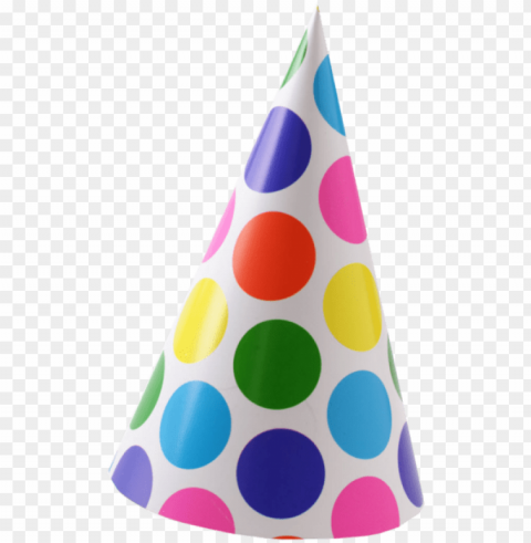 black and white download free image and clipart - polka dot birthday hat Isolated Subject on HighQuality Transparent PNG