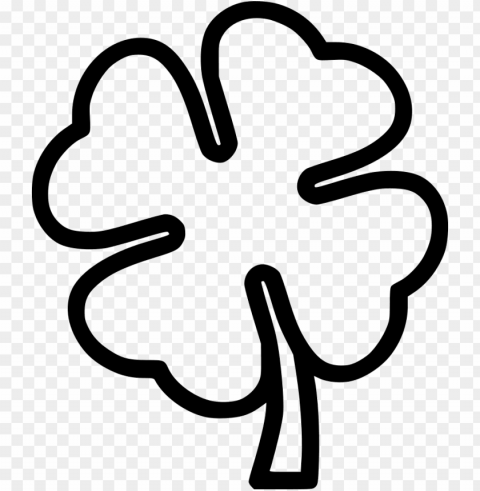 black and white four leaf clover black and white- clover icon Free PNG images with transparent layers diverse compilation
