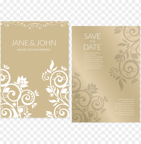 black and white library wedding marriage flower - invitation flower gold design PNG Graphic Isolated on Clear Background