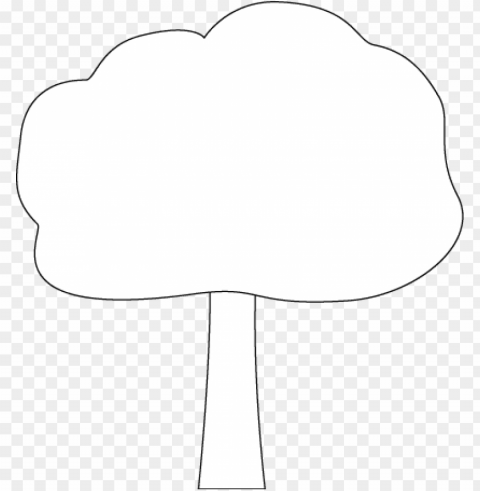 black and white oak tree - tree clipart black and white outline PNG cutout