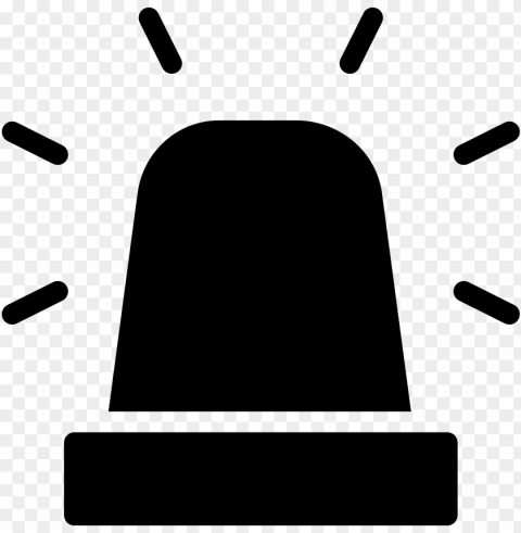 Black And White Stock Policemantool - Icon Siren PNG Image Isolated With High Clarity