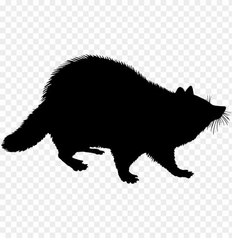 black and white stock silhouette clip art at getdrawings - raccoon silhouette clip art PNG free download