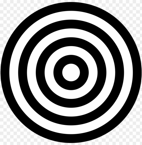 black and white target PNG with isolated background