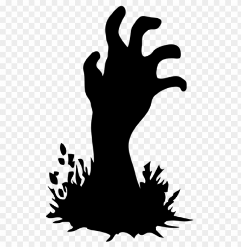 black and white zombie hand Transparent PNG Isolated Graphic Element