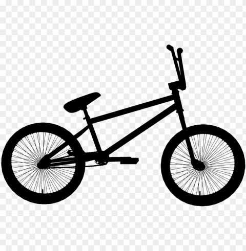 black bmx bicycle clipart - bmx bikes Isolated Subject on HighResolution Transparent PNG