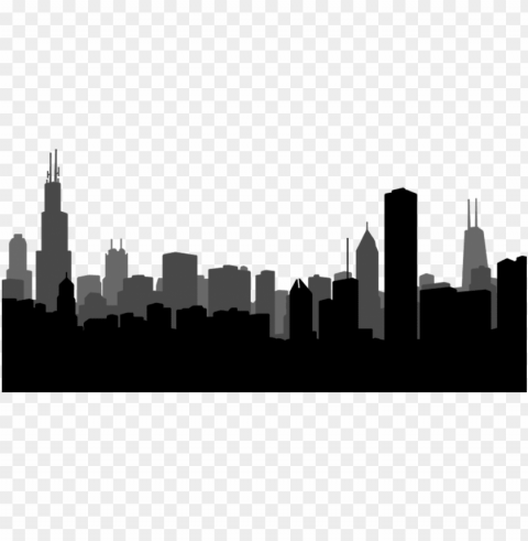 black buildings - buildings silhouette Transparent Background Isolated PNG Character